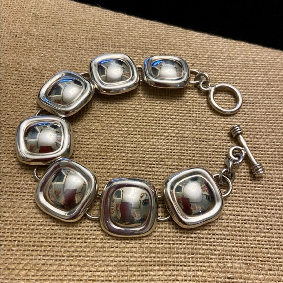 VTG Mexico Sterling Square Link Bracelet - Picture 4 of 9